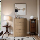  Color_Natural -- Astrid Natural Solid Wood And Oak Veneer Chest IMAGE 2