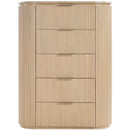  Meridian Astrid Natural Solid Wood And Oak Veneer Chest IMAGE 3