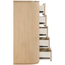  Meridian Astrid Natural Solid Wood And Oak Veneer Chest IMAGE 6