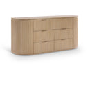  Color_Natural -- Astrid Natural Solid Wood And Oak Veneer Dresser IMAGE 1