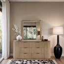 Meridian Astrid Natural Solid Wood And Oak Veneer Dresser IMAGE 2