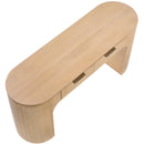  Meridian Astrid Natural Solid Wood And Oak Veneer Desk IMAGE 9