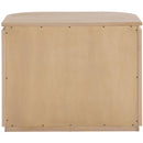  Meridian Astrid Natural Solid Wood And Oak Veneer Nightstand IMAGE 5