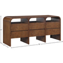  Color_Brown -- Meridian Giada 6 Drawer Dresser IMAGE 9