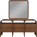  Meridian Giada Brown Solid Wood And Veneer Mirror IMAGE 4