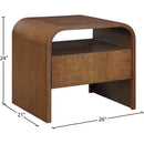  Color_Brown -- Meridian Giada 1 Drawer Nightstand IMAGE 9