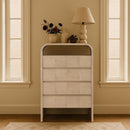  Color_Natural -- Giada Natural Solid Wood And Veneer Chest IMAGE 2