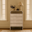  Meridian Giada Natural Solid Wood And Veneer Chest IMAGE 2