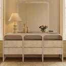  Meridian Giada Natural Solid Wood And Veneer Mirror IMAGE 2