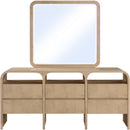  Meridian Giada Natural Solid Wood And Veneer Mirror IMAGE 4