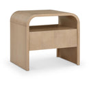  Meridian Giada Natural Solid Wood And Veneer Nightstand IMAGE 1