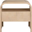  Meridian Giada Natural Solid Wood And Veneer Nightstand IMAGE 3