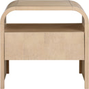  Color_Natural -- Giada Natural Solid Wood And Veneer Nightstand IMAGE 3