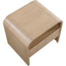  Color_Natural -- Giada Natural Solid Wood And Veneer Nightstand IMAGE 7