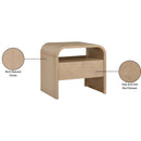  Color_Natural -- Giada Natural Solid Wood And Veneer Nightstand IMAGE 9