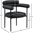 Meridian Blake Black Vegan Leather Dining Chair IMAGE 9