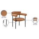  Color_Cognac -- Blake Cognac Vegan Leather Upholstered Dining Chair IMAGE 10
