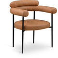  Color_Cognac -- Blake Cognac Vegan Leather Upholstered Dining Chair IMAGE 1