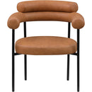  Color_Cognac -- Blake Cognac Vegan Leather Upholstered Dining Chair IMAGE 3