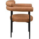 Color_Cognac -- Blake Cognac Vegan Leather Upholstered Dining Chair IMAGE 4