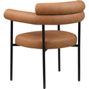  Color_Cognac -- Blake Cognac Vegan Leather Upholstered Dining Chair IMAGE 6
