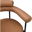  Color_Cognac -- Blake Cognac Vegan Leather Upholstered Dining Chair IMAGE 7