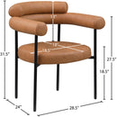  Color_Cognac -- Blake Cognac Vegan Leather Upholstered Dining Chair IMAGE 9