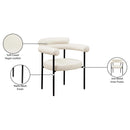  Color_Cream -- Blake Cream Vegan Leather Upholstered Dining Chair IMAGE 10