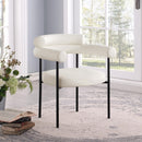  Color_Cream -- Blake Cream Vegan Leather Upholstered Dining Chair IMAGE 2