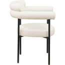  Color_Cream -- Blake Cream Vegan Leather Upholstered Dining Chair IMAGE 4