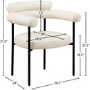  Color_Cream -- Blake Cream Vegan Leather Upholstered Dining Chair IMAGE 9