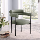  Color_Green -- Blake Green Vegan Leather Upholstered Dining Chair IMAGE 2