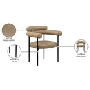  Color_Tan -- Blake Tan Vegan Leather Upholstered Dining Chair IMAGE 10