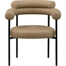  Color_Tan -- Blake Tan Vegan Leather Upholstered Dining Chair IMAGE 3