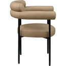  Color_Tan -- Blake Tan Vegan Leather Upholstered Dining Chair IMAGE 4