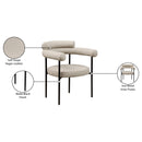  Color_Taupe -- Blake Taupe Vegan Leather Upholstered Dining Chair IMAGE 10