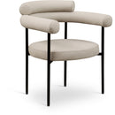 Meridian Blake Taupe Vegan Leather Dining Chair IMAGE 1