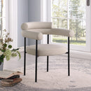  Color_Taupe -- Blake Taupe Vegan Leather Upholstered Dining Chair IMAGE 2