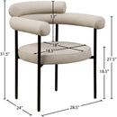  Color_Taupe -- Blake Taupe Vegan Leather Upholstered Dining Chair IMAGE 9