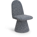  Color_Blue -- Renuar Blue Fabric Upholstered Dining Chair IMAGE 1