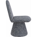  Color_Blue -- Renuar Blue Fabric Upholstered Dining Chair IMAGE 4