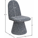  Color_Blue -- Renuar Blue Fabric Upholstered Dining Chair IMAGE 9
