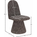  Color_Brown -- Renuar Brown Fabric Upholstered Dining Chair IMAGE 9