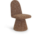  Color_Cognac -- Renuar Cognac Fabric Upholstered Dining Chair IMAGE 1