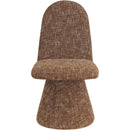  Color_Cognac -- Renuar Cognac Fabric Upholstered Dining Chair IMAGE 3