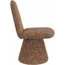  Color_Cognac -- Renuar Cognac Fabric Upholstered Dining Chair IMAGE 4