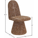  Color_Cognac -- Renuar Cognac Fabric Upholstered Dining Chair IMAGE 9