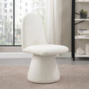  Color_Cream -- Renuar Cream Fabric Upholstered Dining Chair IMAGE 2