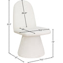  Color_Cream -- Renuar Cream Fabric Upholstered Dining Chair IMAGE 9
