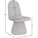  Color_Grey -- Renuar Grey Fabric Upholstered Dining Chair IMAGE 9